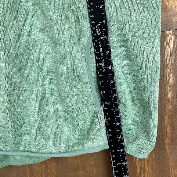 Eddie Bauer Womens Sweatshirt Green Radiator Fleece Snap Mock Neck XL - Picture 9 of 13